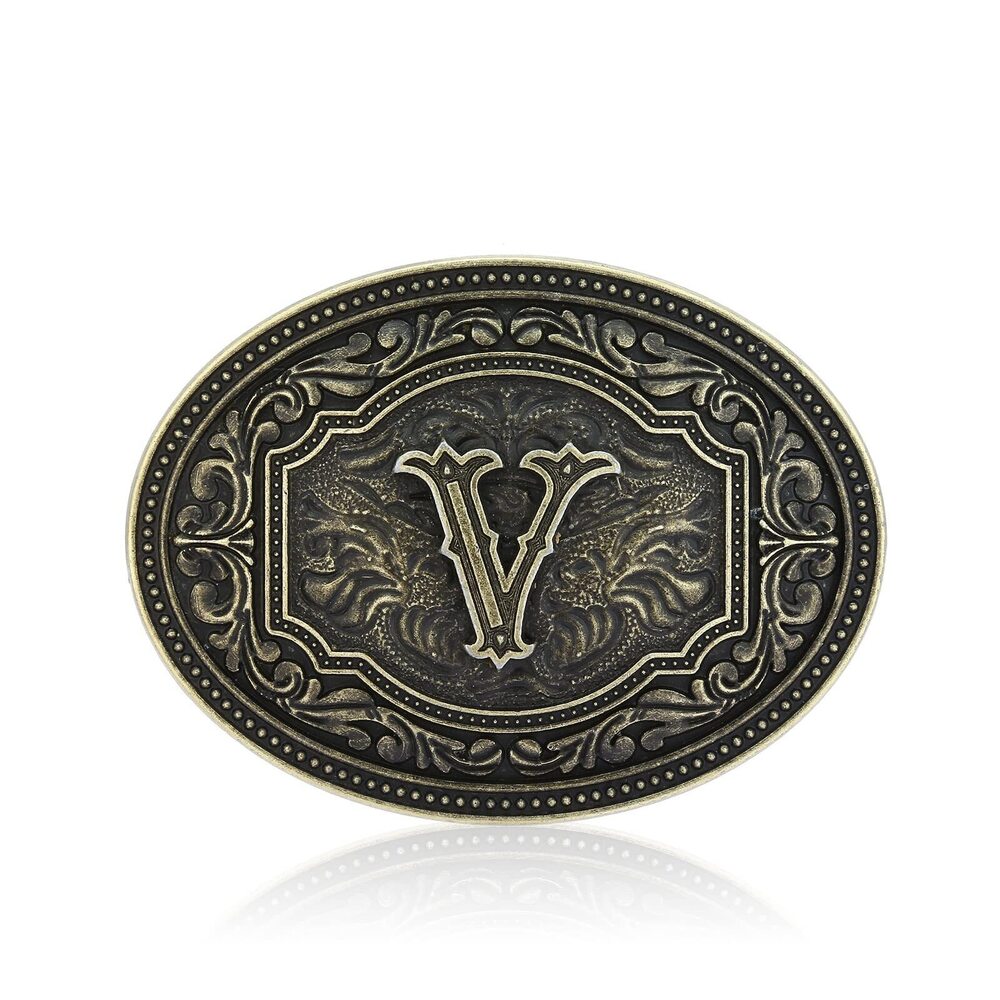 5424 Belt Buckles - Initial Letters A to Z Western Rodeo Cowboy Cowgirl